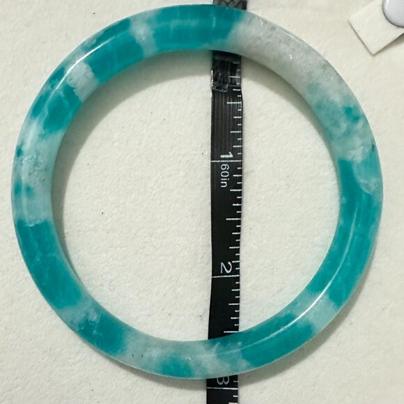 Blue Jade Bangle - Picture 6 of 7